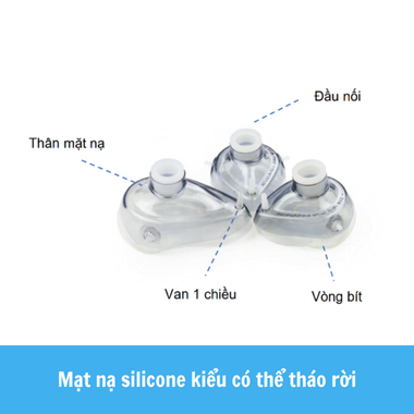 Mặt nạ silicone kiểu có thể tháo rời